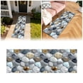 thumbnail image 2 of Corridor Stone Patterned Carpet with 3D Pebble Design Washable Floor Mat for Entrance Bathroom and Kitchen Use, 2 of 5