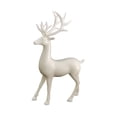thumbnail image 3 of Estatua de ciervo, escultura animal, adorno, coleccionable, artículo artesanal, reno De pie blanco, 3 of 7