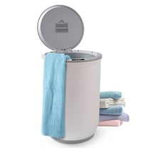Large Towel Warmer Bucket with Flip Lid, One-Touch LED Display, and Child Safety Lock, Fast Heating Towel Heater for Bathroom, Spa, and Home Use