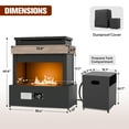 thumbnail image 3 of EAGLE PEAK Outdoor Propane Fireplace 50,000 BTU Gas Fireplace with Storage & Adjustable Flame, Patio Heater for Decks Backyards, Gray/Beige, 3 of 9