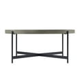 thumbnail image 3 of Brookline 42 in. Round Wood with Concrete-Coating Coffee Table, 3 of 6