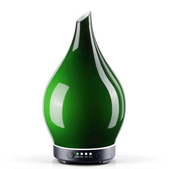 Porseme Essential Oil Diffuser Glass,150ml Scented Air Diffusers, Quiet Ultrasonic Cool Mist 6 Running Hours,7 Colors LED Light with Waterless Auto-off Humidifier Aromatherapy For Home (Hulk Green)