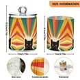thumbnail image 5 of Yayeee 2 Pack Qtip Holder Bathroom Cotton Swab Canister with Lid Clear Dispenser Set, Colorful Black Cat, 5 of 6