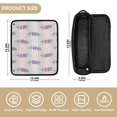 thumbnail image 2 of Hair Tools Storage with Heat Resistant Mat- Purple Reed Grass Printed Curling Iron Travel Bag/Flat Iron Case for Women, 2 of 8