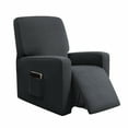 thumbnail image 2 of Enova Home Ultra Soft Rhombus Stretch Fabric Recliner Slipcover with Elastic Bottom Side Pocket (Gray), 2 of 7