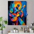 thumbnail image 4 of Abstract Guitarist Canvas Wall Art, Music Print for Living Room Bedroom Dining Room Office Bar Cafe Studio Decor, 4 of 8