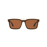 Native Eyewear Four Corners Polarized Rectangular Sunglasses, Wood/Brown, 56 mm