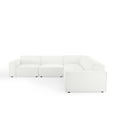 thumbnail image 3 of Sectional Sofa Set, Fabric, White, Modern Contemporary Urban Design, Living Lounge Room Hotel Lobby Hospitality, 3 of 12