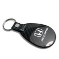 thumbnail image 2 of iPick Image for Honda Accord Real Black Carbon Fiber with Leather Strap Large Tear Drop Key Chain, Official Licensed, 2 of 5