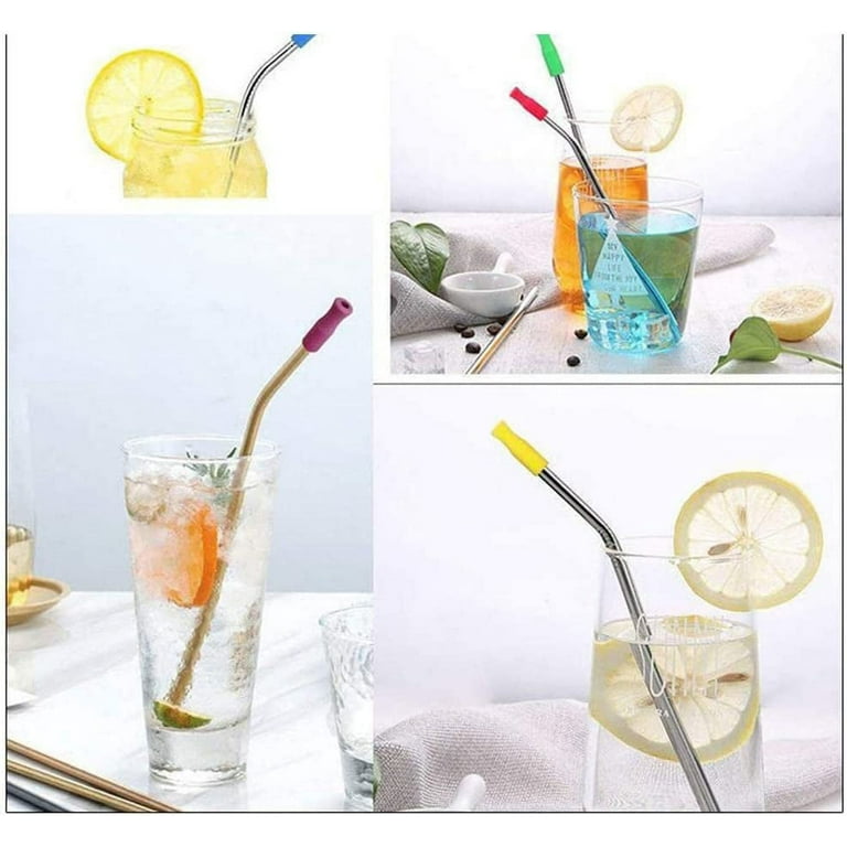 Silicone Straw Tip Covers, Set of 8