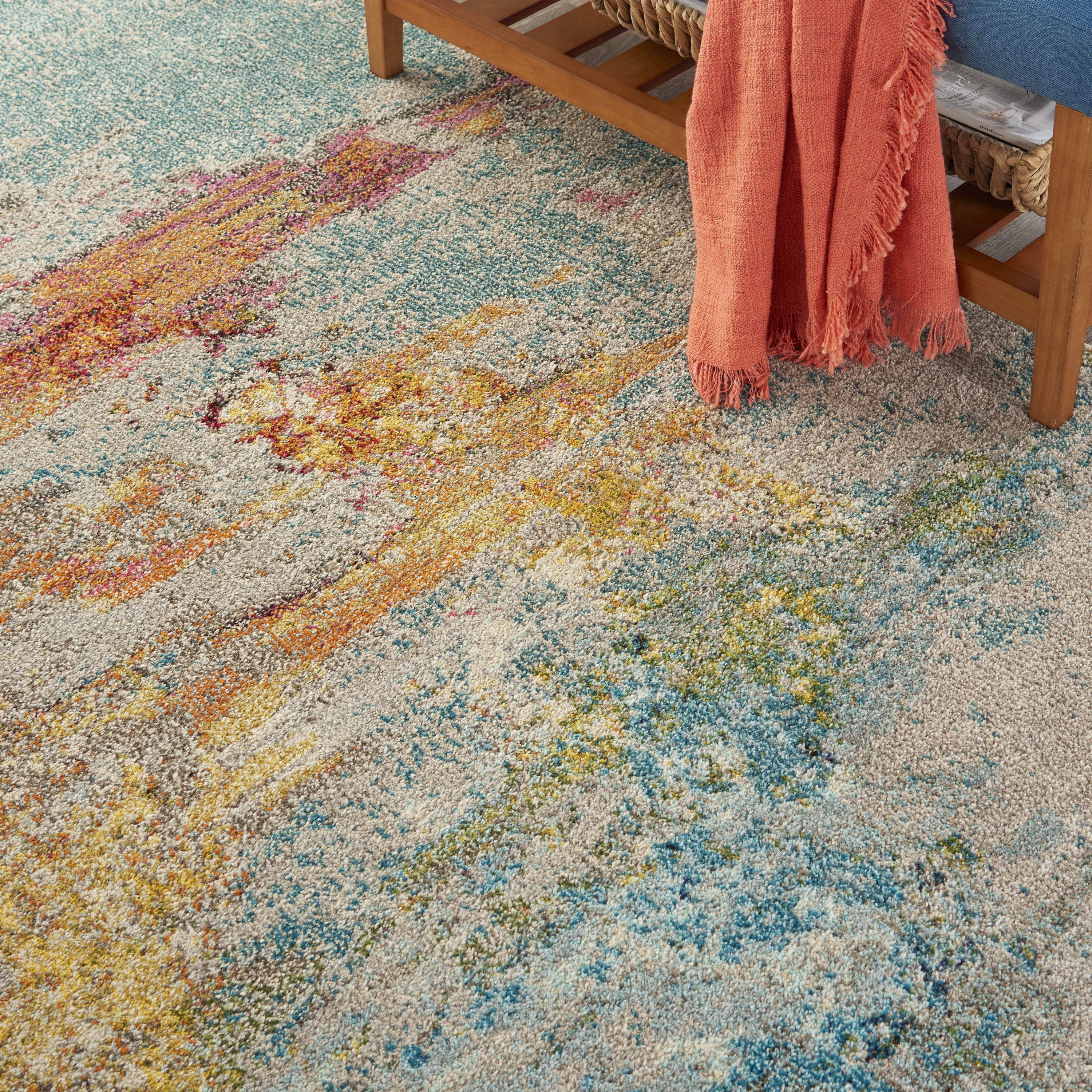 Nourison Celestial Abstract Sealife 5'3" x 7'3" Area Rug, (5x7)