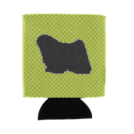 

Carolines Treasures BB3863CC Puli Checkerboard Green Can or Bottle Hugger Can Hugger multicolor