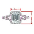 thumbnail image 3 of Star K� Octagon Emerald Cut 8x6 Genuine White Topaz Vintage Look Split Shank Ring, 3 of 9