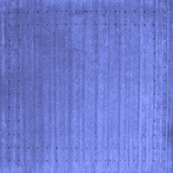 Ahgly Company Machine Washable Indoor Square Abstract Blue Contemporary Area Rugs, 5' Square