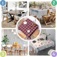 thumbnail image 4 of Multi Color Checkerboard Checkered Pattern Square Tablecloth,Waterproof Square Table Cover,Wipeable Spillproof Washable Table Cover for Home Kitchen Party Decor 60"x60"(152x152cm), 4 of 6