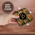 thumbnail image 7 of 3drose, Elegant Faux Gold and Wood Grain Monogram Letter B, Set of 4 Coasters - Soft, 7 of 7