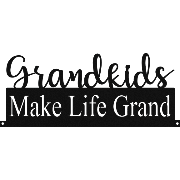 Grandkids Make Life Grand - Metal Wall Art