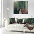 thumbnail image 2 of Designart Bamboo Grove in Arashiyama Panorama - Forest Throw Pillow - 18x18, 2 of 4
