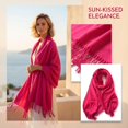 thumbnail image 5 of Lumtrix Winter Scarfs for Women 70.87 Inch Shawls Wraps Warm Cozy Spring Fall Soild Color Scarves C One Size, 5 of 5