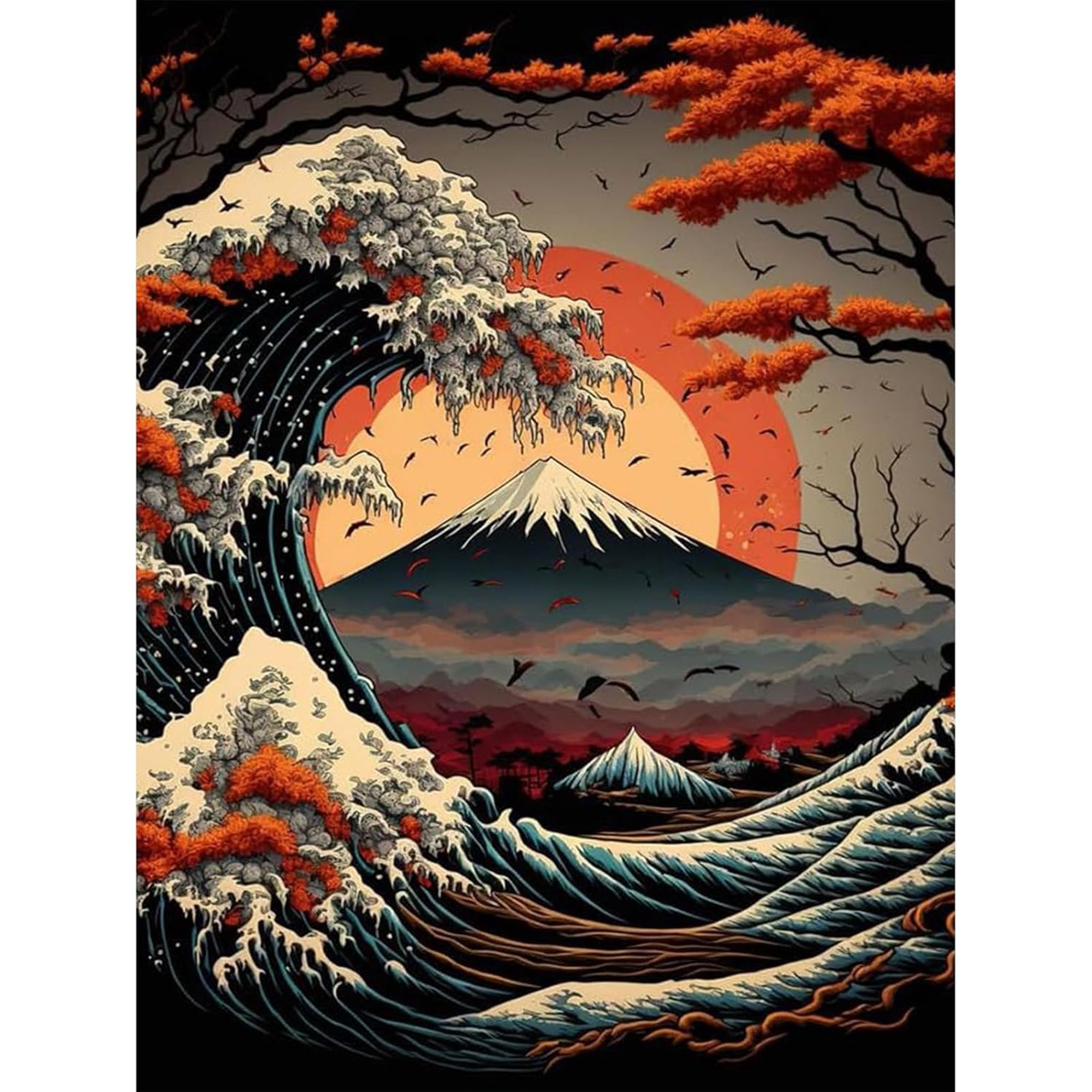 shiyou-Ukiyo Diamond Painting Kits for Adults Beginners, 5D DIY