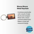 thumbnail image 2 of Ankylosaurus Sunset Sunrise Dinosaur Metal Rectangle Keychain, 2 of 7