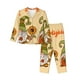 thumbnail image 1 of Balery Gnomes Happy Thanksgiving Conjunto de Pijama con Estampado para Mujer, Conjunto de Dos Piezas con Manga Larga, Ropa de Dormir Suave con Bolsillos, Pijamas Cómodos-Medium, 1 of 7