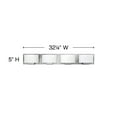 thumbnail image 5 of 4 Light Bath Vanity In Modern Style 32.25 Inches Wide By 5 Inches High-Brushed Nickel Finish-Halogen Lamping Type Hinkley Lighting 53554Bn, 5 of 5