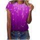 thumbnail image 1 of Blusa de manga corta con estampado digital de cuello redondo casual para mujer Pompotops  hkajfhjk461675, 1 of 3