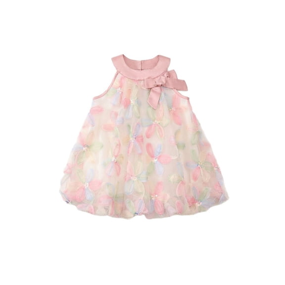 MEZZALL Girls Dresses Casual Sleeveless Dress For Toddler Kids Spring Summer Outfit Party Wear Comfortable Breathable Comfort Baby Wear