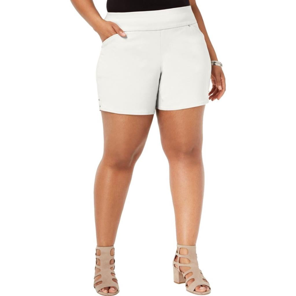 White Metal Rivets Mid Rise Pull 