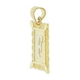 thumbnail image 2 of 14k Yellow Gold White Rhodium, Initial Letter F Pendant Charm Filigree 16mm Wide with 16" Dainty Neck Chain, 2 of 7