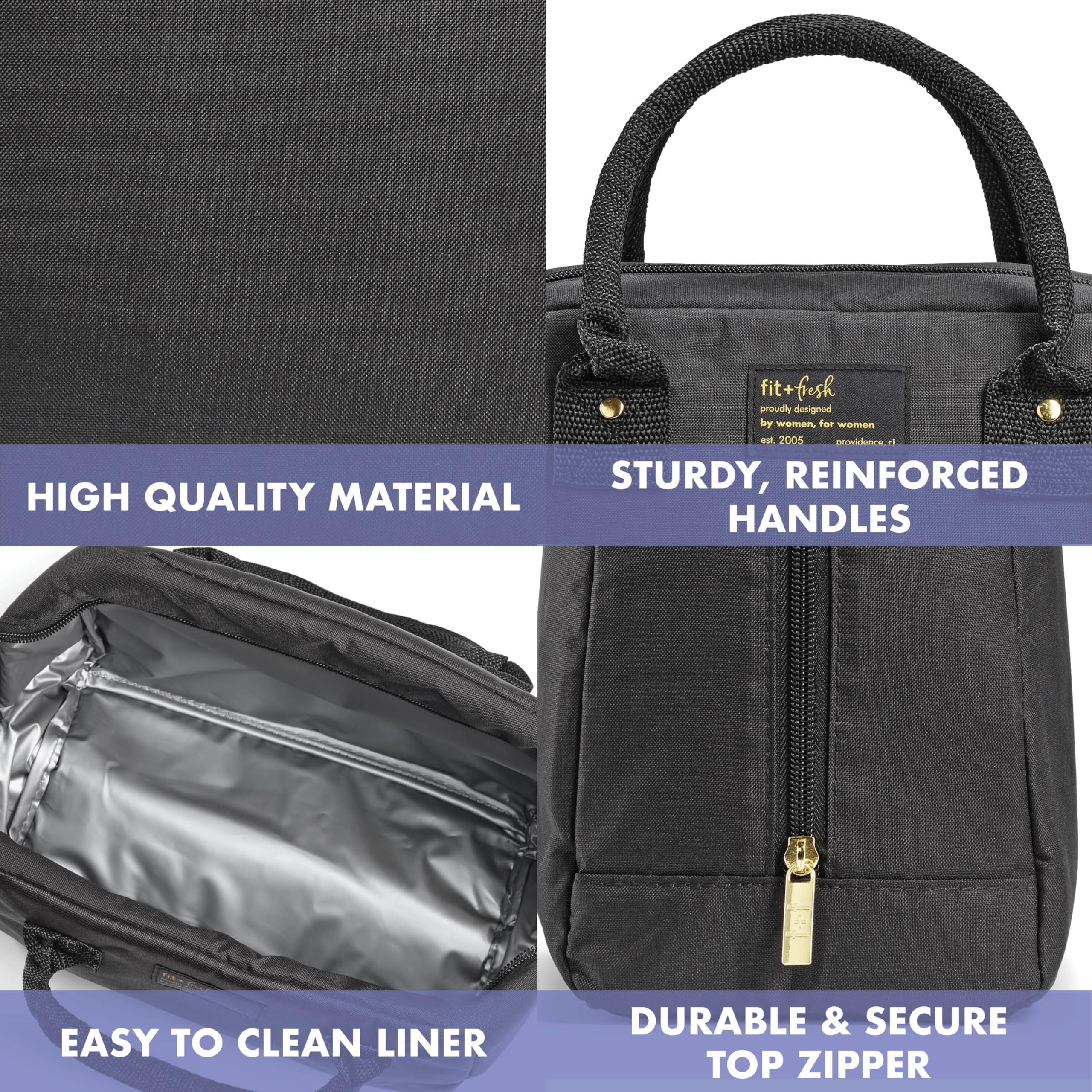 Fit & Fresh 7039CX2181 Bloomington Lunch Bag Kit - Black