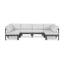 Meridian Furniture Nizuc White Outdoor Patio Modular Sectional