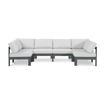 Meridian Furniture Nizuc White Outdoor Patio Modular Sectional