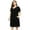 Black, variant on EFINNY Women's Plus Size Comfy Cotton Nightgowns Short Sleeve Button Down Nightdress with Pockets Round Neck Nightshirt Loose Home Wear