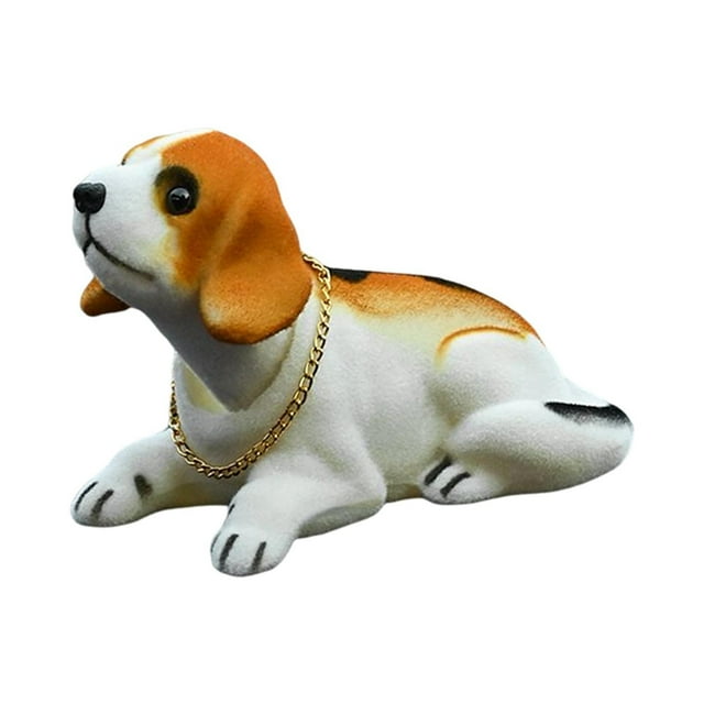 Figura de perro con cabeza de perro que mueve la cabeza para el tablero del automóvil. Beagle