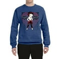 thumbnail image 2 of Wild Bobby, Betty Boop Sugar and Spice Wink Betty Boop Unisex Crewneck Sweatshirt, Vintage Heather Blue, Large, 2 of 5