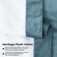 thumbnail image 2 of Half Price Drapes Denmark Blue Heritage Plush Velvet Room Darkening Curtains (1 Panel), 50W X 120L, 2 of 10