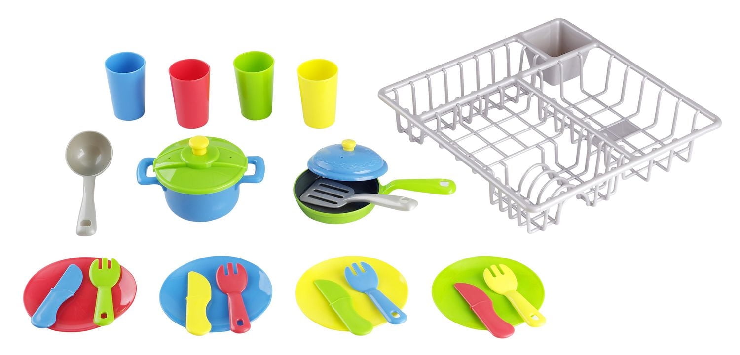 Ensemble égouttoir à vaisselle pour le jeu Kid Connection 23 Pièces