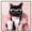 Silver Frame, variant on Resting Cat Face Framed High-Gloss Acrylic Glass Wall Art Cute Cat Art Prints by Art Remedy, Gold Frame, 20 x 20