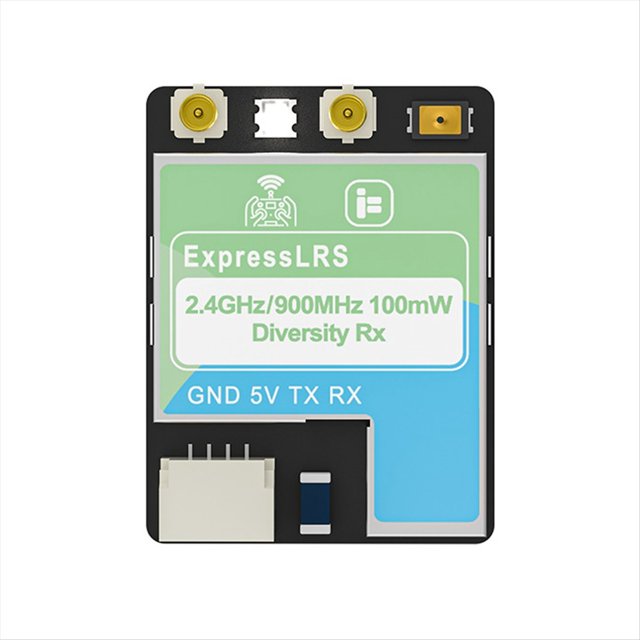 Receptor ELRS de Doble Banda 2.4G/900M 100mW Diversity RX Antena Dual de 160 mm para FPV de Alcance, Piezas para Drones Freestyle