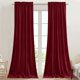 thumbnail image 1 of Cortinas térmicas de lujo Stangh de terciopelo rojo, 107 x 213 cm, 2 paneles, 1 of 9