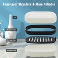 thumbnail image 3 of 1Pack Soap Holder, with Removable Draining Layer, Strong Sealing Leak Proof Portable, Best for Traveling, Camping, Gym, Bathroom (White L), 3 of 7