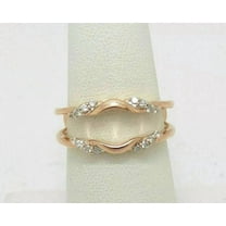 2 Ct Round Cut Moissanite Enhancer Guard Wrap Ring Solid 14K Yellow Gold Plated