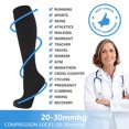 thumbnail image 5 of 6 Pairs Copper Compression Socks for Women & Men Circulation 15-20 mmhg, Best Support for Medical, Running, Nursing, 5 of 7