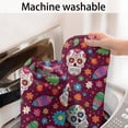 thumbnail image 5 of Purple Colorful Skull Flower Pattern Bathroom Rugs Mat,Non Slip Microfiber Bathroom Rug,Rubber Backing,Soft Bathroom Mats for Bathroom Floor,Tub and Shower,17x27in(43x68cm), 5 of 5