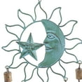 thumbnail image 4 of DecMode 13" Teal Metal Sun and Moon Windchime with Bells, 4 of 8
