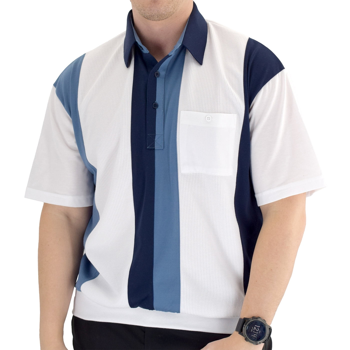 Classics By Palmland Knit Banded Bottom Shirt With Pocket