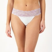 Women's Maidenform® All-Over Lace Thong Panty DMESLT Color: Mystical Lilac Size: 8
