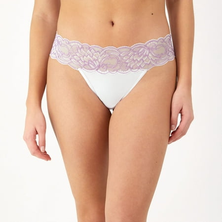 Women's Maidenform® All-Over Lace Thong Panty DMESLT Color: Mystical Lilac Size: 8